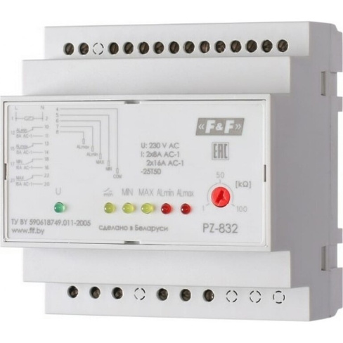 Четырехуровневое реле контроля уровня жидкости Евроавтоматика F&F PZ-832