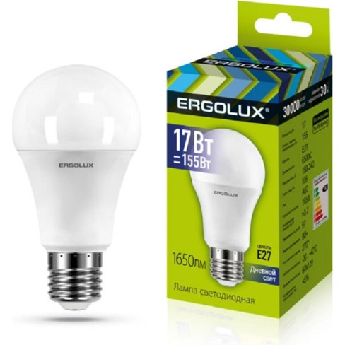 Светодиодная лампа Ergolux LED-A60-17W-E27-6K