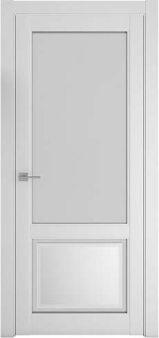 Межкомнатная дверь СХЕМА Эмаль-1 Полотно остекленное Эмаль Классика-2 ПРАВОЕ 700 белый стекло мателюкс "Прованс" (защелк