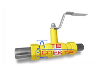 Кран штуцерно-ниппельный стальной шаровой Temper 385 ГАЗ DN15-DN40 стандартнопроходной