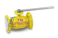 Кран фланцевый стальной шаровой Temper 394 ГАЗ DN65-DN400 PN25 полнопроходной