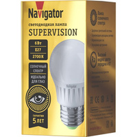 Лампа Navigator NLL-G45-6-230-2.7K-E27-FR-SV