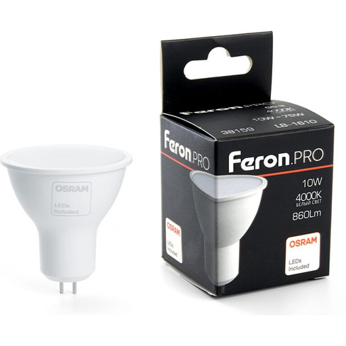 Светодиодная лампа FERON PRO LB-1610 MR16 G5.3 10W 4000K