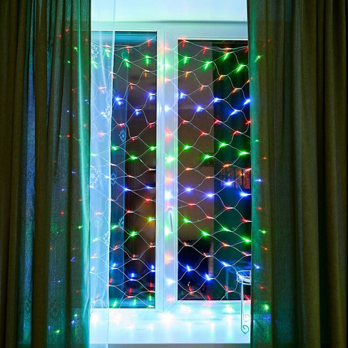 Гирлянда Neon-Night СЕТЬ 1,8х1,5м, прозрачный ПВХ, 180LED мульти
