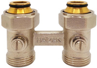HEIZEN клапан нижнего подключ. для биметаллического радиатора Н-образный, 3/4"х3/4" НР прямой