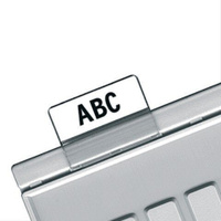 Картотечные индексные окна HAN (Германия), комплект 10 шт, для разделителей А4, А5, А6, прозрачные, НА9001