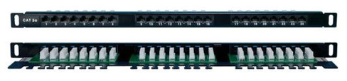 Hyperline PPHD-19-24-8P8C-C5E-110D Патч-панель высокой плотности 19, 0.5U, 24 порта RJ-45, категория 5E, Dual IDC