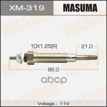 Свеча Накаливания Mitsubishi Challenger Masuma Xm-319 Masuma арт. XM-319