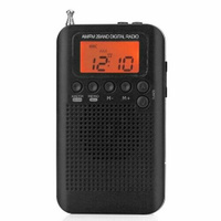 Карманный Цифровой DSP Радиоприемник HanRongDa HRD-104 Black Питание от Батареек Расширенный УКВ Диапазон 64-108 MHz