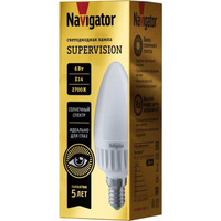 Лампа Navigator NLL-C37-6-230-2.7K-E14-FR-SV
