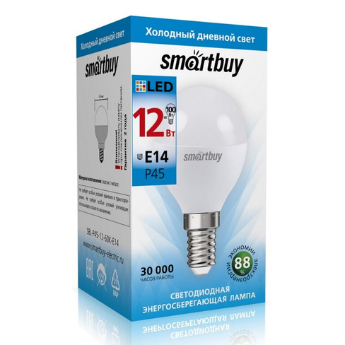 Лампа Smartbuy SBL-P45-12-60K-E14