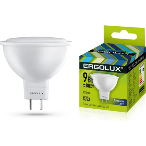 Светодиодная лампа Ergolux LED-JCDR-9W-GU5.3-6K