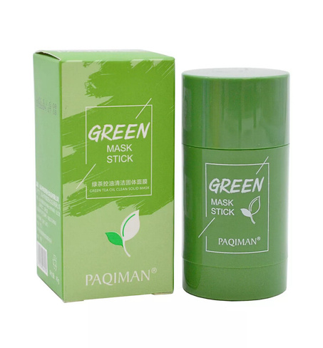 Глиняная маска стик для глубокого очищения и сужения пор с экстрактом Зеленого Чая PAQIMAN Green Mask Stick 40 гр