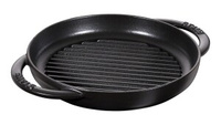 Сковорода-гриль круглая 22 см с 2 ручками Staub, черная (12012223)