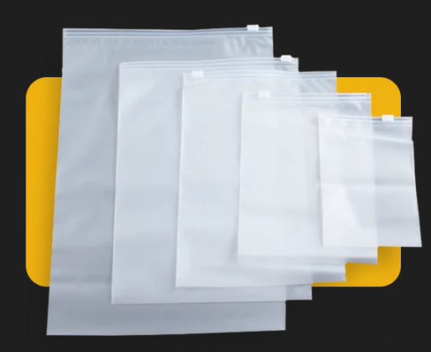 Пакеты - слайдеры, матово-белые, ПВД 80 мкм, 350*450 мм (100 шт)