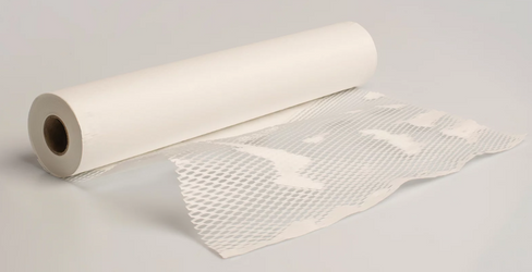 Рулон оберточной белой бумаги в сотовой структуре 50 м