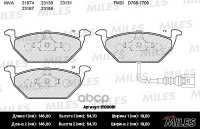 Колодки Тормозные Audi A3 >03/Vw G4/G5/Skoda Octavia Передние Semimetallic Miles арт. E100061