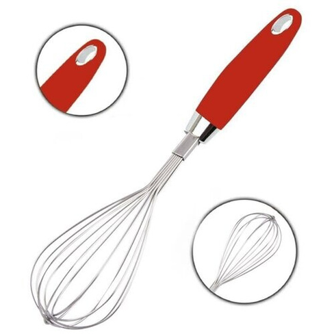 Венчик кулинарный с пластиковой ручкой Ideal Kitchen, 29 см, красный Casalinga