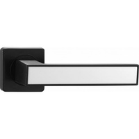 Алюминиевая дверная ручка Вантаж черный/белый глянец