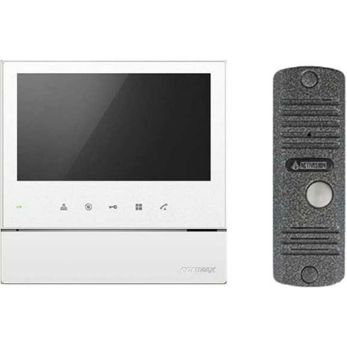 Комплект видеодомофона и вызывной панели COMMAX CDV-70HM2 White/AVC305S